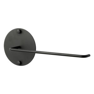 Wall-mounted kitchen roll holder, black