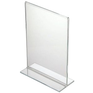 MENUHOLDER M65 HØJFORMAT KLAR AKRYL 10,5X21,5CM