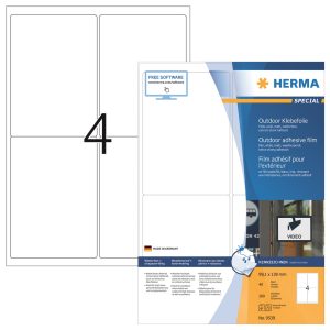 ETIKET HERMA 99,1X139MM STÆRK POLYESTER HVID 160 STK/PK