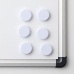 Whiteboard magnets, White, 6 pcs