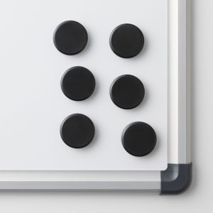 Whiteboard magnets, Black, 6 pcs