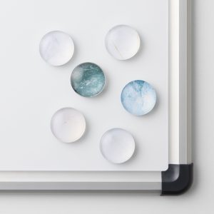 Glass whiteboard magnets 6 pcs