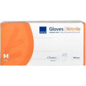 NITRIL HANDSKER U/PUDDER HVID MEDIUM 150 STK.