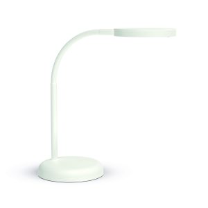 LED table lamp with flexible arm, white, MAULjoy