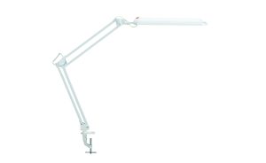 LED desk lamp with table clamp, white, MAULatlantic