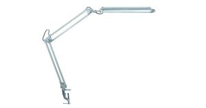 LED desk lamp with table clamp, silver, MAULatlantic