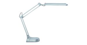 LED desk lamp with base, silver, MAULatlantic