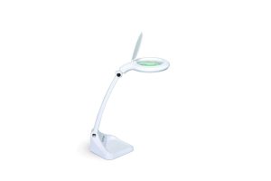 LED magnifying lamp with light, white, MAULiris