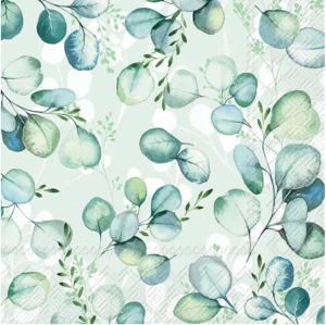 SERVIETTER 33X33 IHR IHR EUCALYPTUS ALLOVER