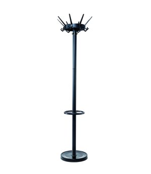 Coat stand with umbrella holder, MAULcaligo, black