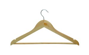 Wooden Coat Hangers, Set of 8 pcs., MAULmira, natural