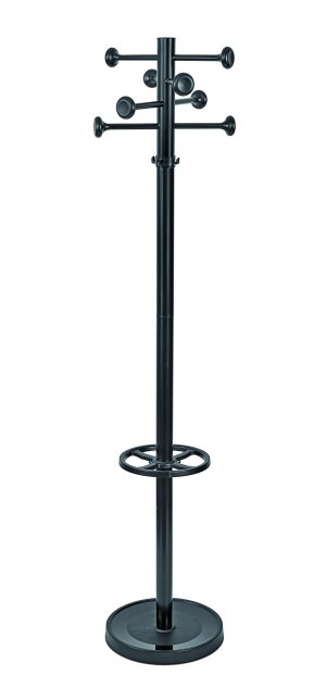 Coat stand with umbrella holder, MAULgrando, black