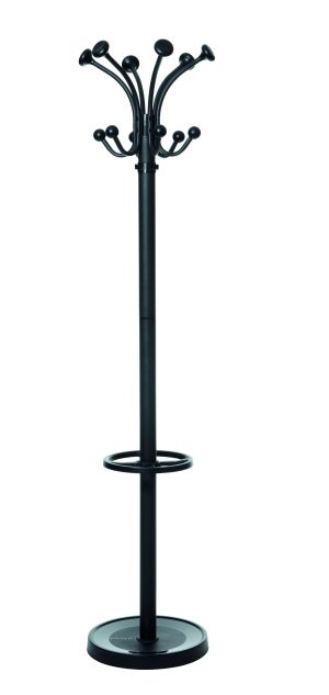 Coat stand with umbrella holder, MAULnubis, black
