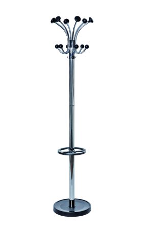 Coat stand with umbrella holder, MAULnubis, chrome
