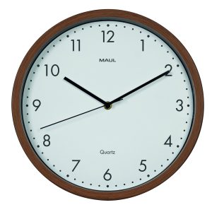Wall clock in dark wood look MAULgrain Ø30 cm