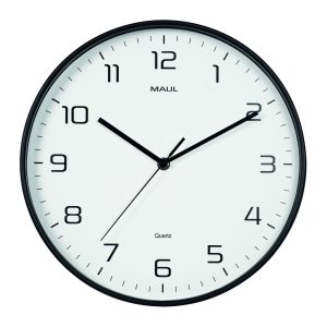 Wall clock, black MAULdrip Ø30 cm