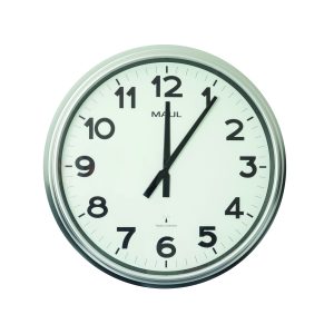 Radio-Controlled Wall Clock Silver MAULride Ø61 cm