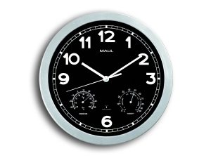 Radio Controlled Wall Clock Silver MAULdrive Ø30 cm