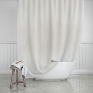Shower curtain, Etherea, White, 180 x 200 cm