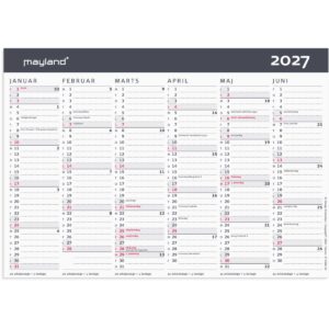 KONTORKALENDER MODERNE A5 2027 KONTORKALENDER MODERNE A5 2027