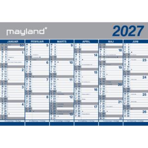 KÆMPEKALENDER 2X6 MDR.PAPIR I PAPRØR 2027 KÆMPEKALENDER 2X6 MDR.PAPIR I PAPRØR 2027