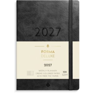 A6 FORMA DELUXE UGE TVÆRF. SORT KUNST 2027