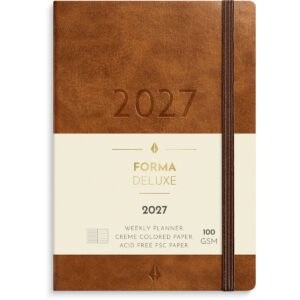 A6 FORMA DELUXE UGE TVÆRF. BRUN KUNST 2027