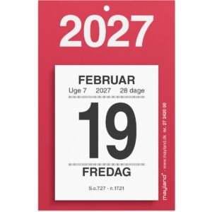 AFRIVNINGSKALENDER LILLE M/TEK 2027