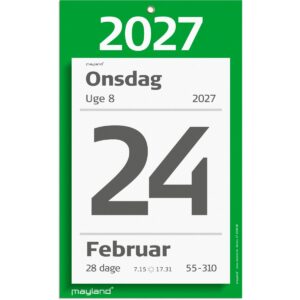 KÆMPEAFRIVNINGSKALENDER M/BAGSIDETEKST 2027