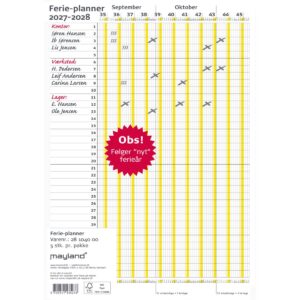 FERIE PLANNER 2027/2028