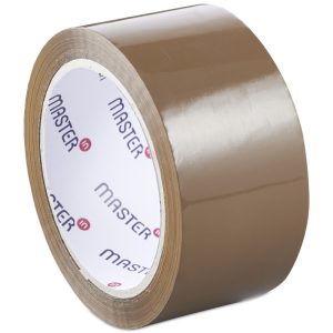 PAKKETAPE 48MM X 66M PP28 BRUN MASTER`IN ACRYLLIC LOW NOISE