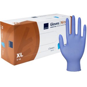 NITRIL HANDSKER U/PUDDER XL BLÅ 150 STK - ABENA CLASSIC