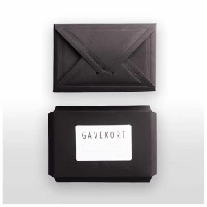 GAVEKORT ÆSKE M/INDLÆG PRÆG 150X100X40MM SORT