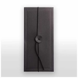 GAVEKORT KONVOLUT M/INDLÆG 121X260MM SORT