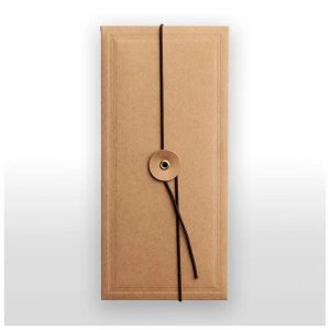 GAVEKORT KONVOLUT M/INDLÆG 121X260MM NATUR