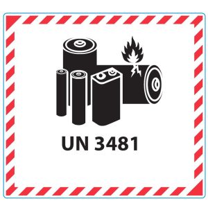 LABEL "LITHIUM BATTERY UN3481"
