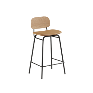 Frame Bar Stool – With backrest and Terra Safari leather – 68 cm. Frame Bar Stool - With backrest and Terra Safari leather - 68 cm.