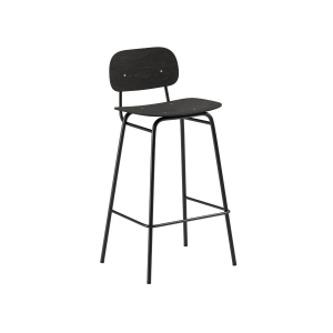 Frame Bar Stool – With backrest and Black Stained Oak – 73 cm. Frame Bar Stool - With backrest and Black Stained Oak - 73 cm.