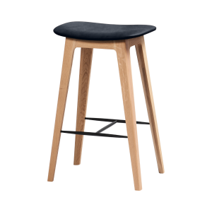 Nordic Bar Stool - Oak - Luna Carbon - 68 cm
