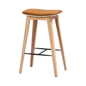 Nordic Bar Stool – Oak with stitches – Luna Sandstone – 68 cm Nordic Bar Stool - Oak with stitches - Luna Sandstone - 68 cm