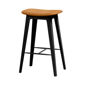 Nordic Bar Stool - Black Stained Oak - Luna Sandstone - 68 cm