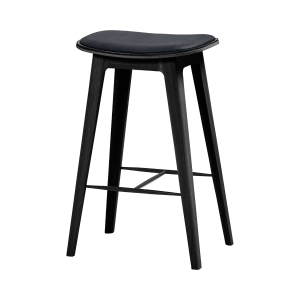 Nordic Bar Stool – Black Stained Oak with stitches – Terra Black – 73 cm Nordic Bar Stool - Black Stained Oak with stitches - Terra Black - 73 cm