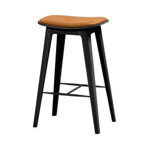 Nordic Bar Stool – Black Stained Oak with stitches – Luna Sandstone – 68 cm Nordic Bar Stool - Black Stained Oak with stitches - Luna Sandstone - 68 cm