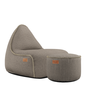 Cobana Lounge Chair & Pouf Taupe Cobana Lounge Chair & Pouf Taupe