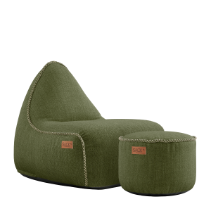 Cobana Lounge Chair & Pouf Olive Cobana Lounge Chair & Pouf Olive
