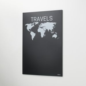 Magnetic steel chalkboard 90 x 60 cm. Travels Magnetic steel chalkboard 90 x 60 cm. Travels