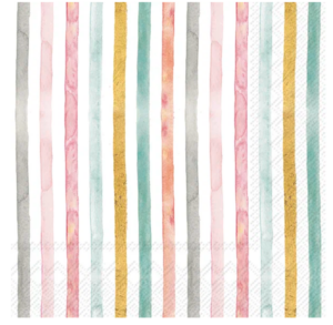 SERVIETTER 33X33 IHR FLAMINGO FEVER STRIPE