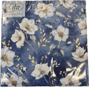 SERVIETTER 33X33 IHR GOLDEN GALA BLUE