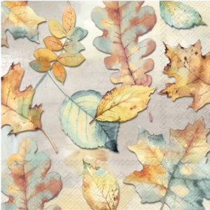 SERVIETTER 33X33 IHR FAVORITE LEAVES