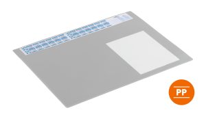 Skriveunderlag 650x480 mm med kalender og overflade ppSkriveunderlag med 4-års kalender og aftagelig transparent overflade.